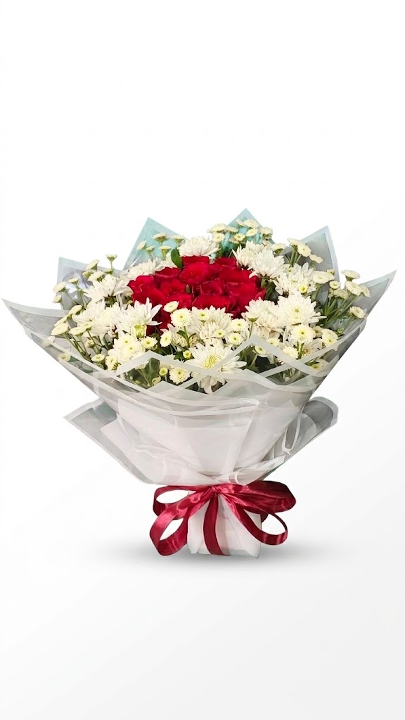 Buket Mawar Merah Putih