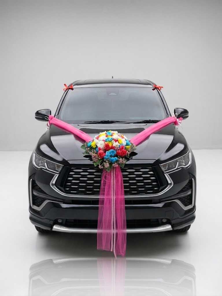 Dekorasi Mobil Pink Cerah