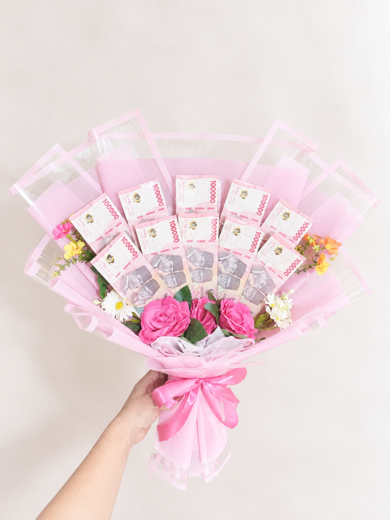 Buket Uang 100rb Mawar Eksklusif